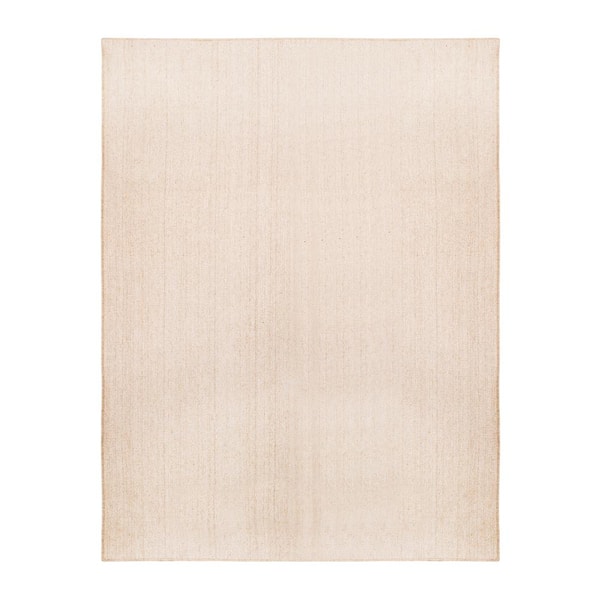 Delara Delara PET Rug Indoor Outdoor Light Beige 8 ft. x 10 ft. Hose Washable Kitchen/Bedroom/Living Room/EasyClean Area Rug