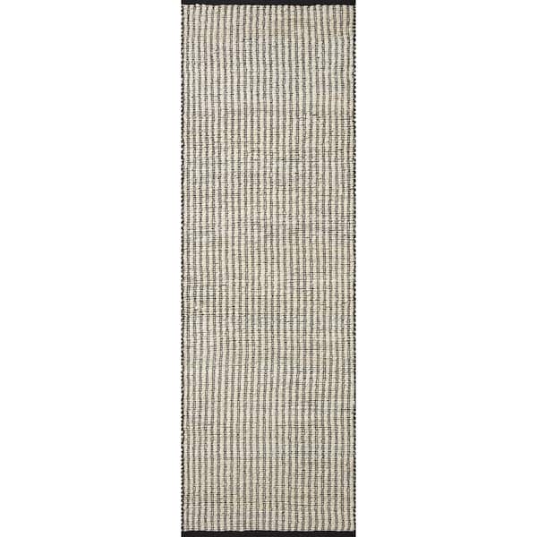 Angela Rose Colton 2 ft. 6 in. x 8 ft. Ivory / Black Contemporary Runner Rug