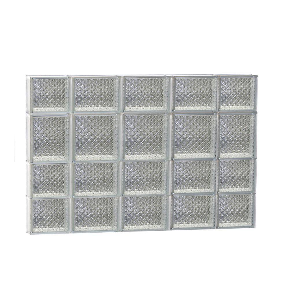 34.75 in. x 25 in. x 3.125 in. Frameless Diamond Pattern Non-Vented Glass Block Window price history on PriceWatchPro