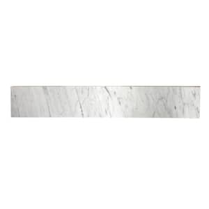 Templeton 30 in. Carrara Marble Vanity Top Backsplash in Carrara White