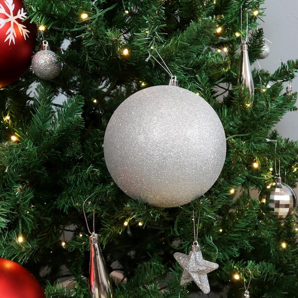 Clear 3 Plastic Christmas Ball Ornament with String