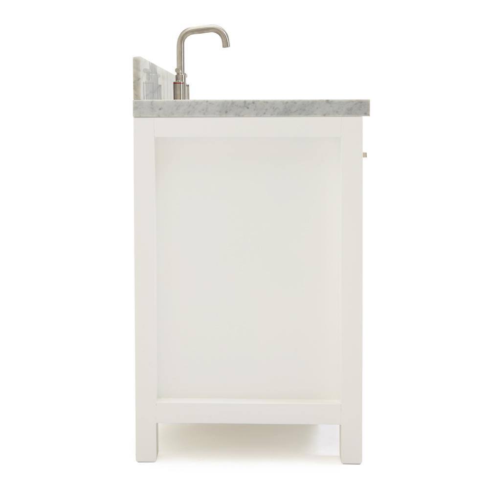 Bristol 49" White Marble Top Freestanding Vanity