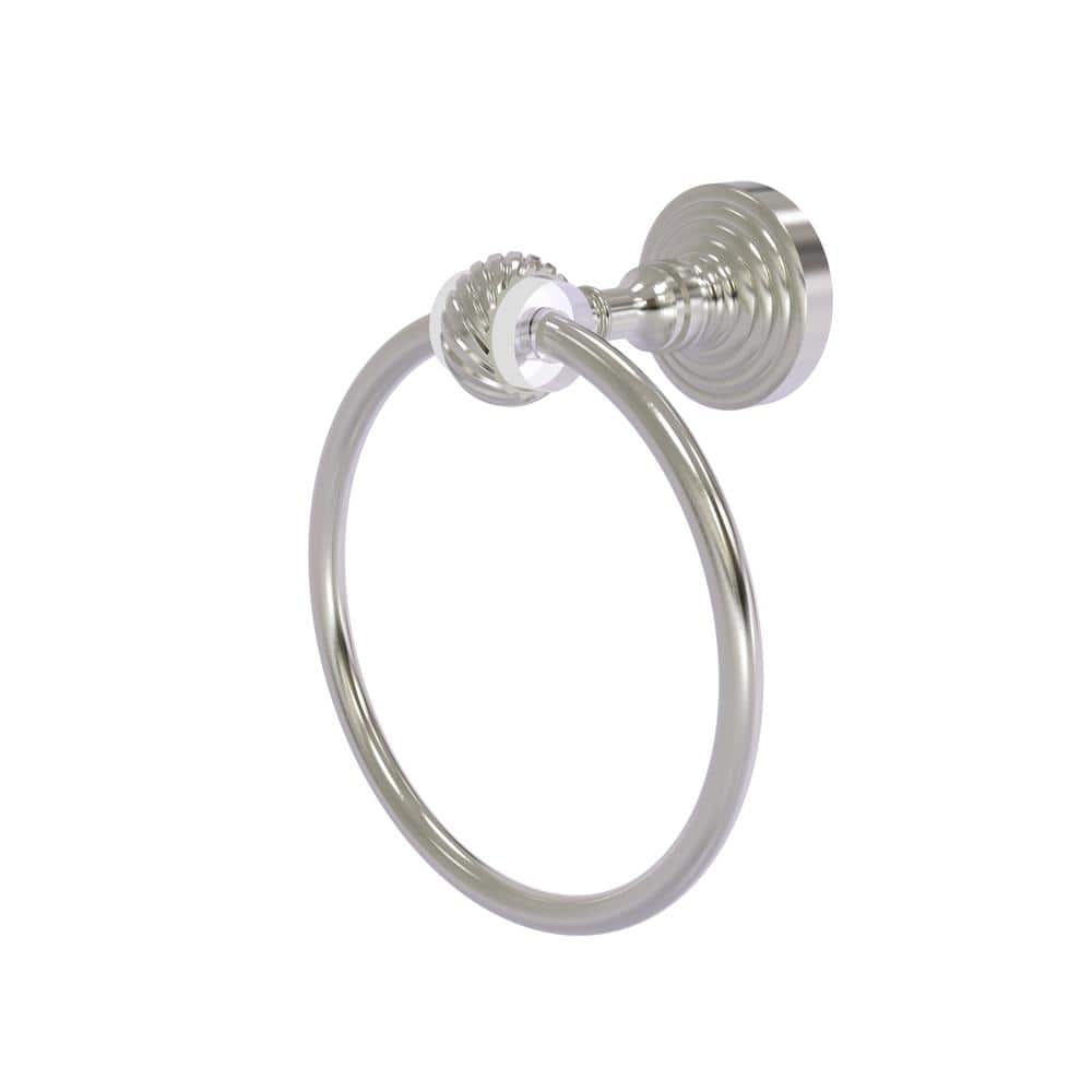 Pacific Grove Collection Wall Mounted Towel Ring with Twisted Accents in Satin Nickel price history on PriceWatchPro