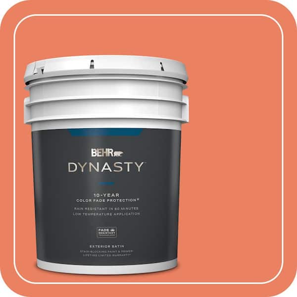 BEHR DYNASTY 5 gal. #200B-6 Mesa Sunrise Satin Enamel Exterior Stain-Blocking Paint & Primer