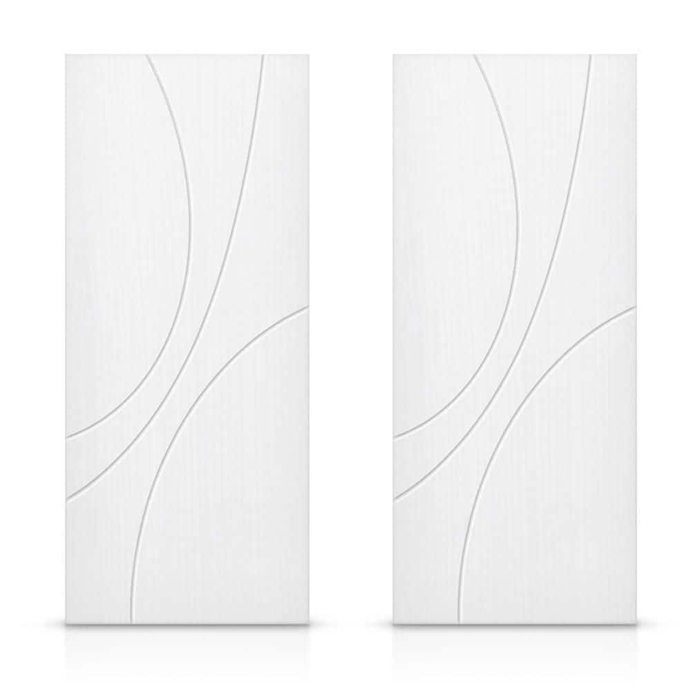 84 in. x 80 in. Hollow Core White Painted Composite MDF Interior Double Closet Sliding Doors price history on PriceWatchPro