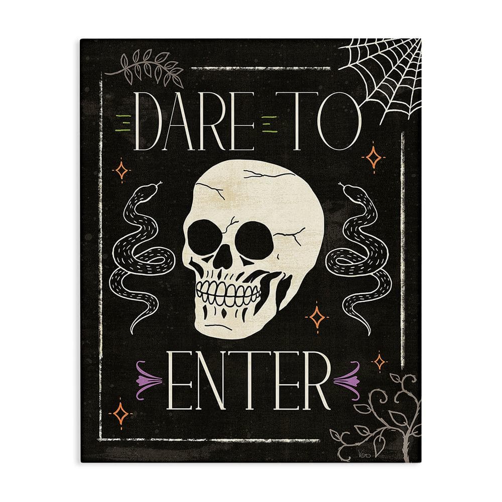 Dare To Enter Phrase byVeronique Charron 1-Piece Unframed Graphic Print Typography Poster Art Print 20 in. x 16 in. price history on PriceWatchPro