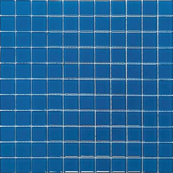 Apollo Tile Sky Blue 4 in. x 5 in. Polished Glass Mosaic Tile Sample (0.13 sq. ft./Piece)