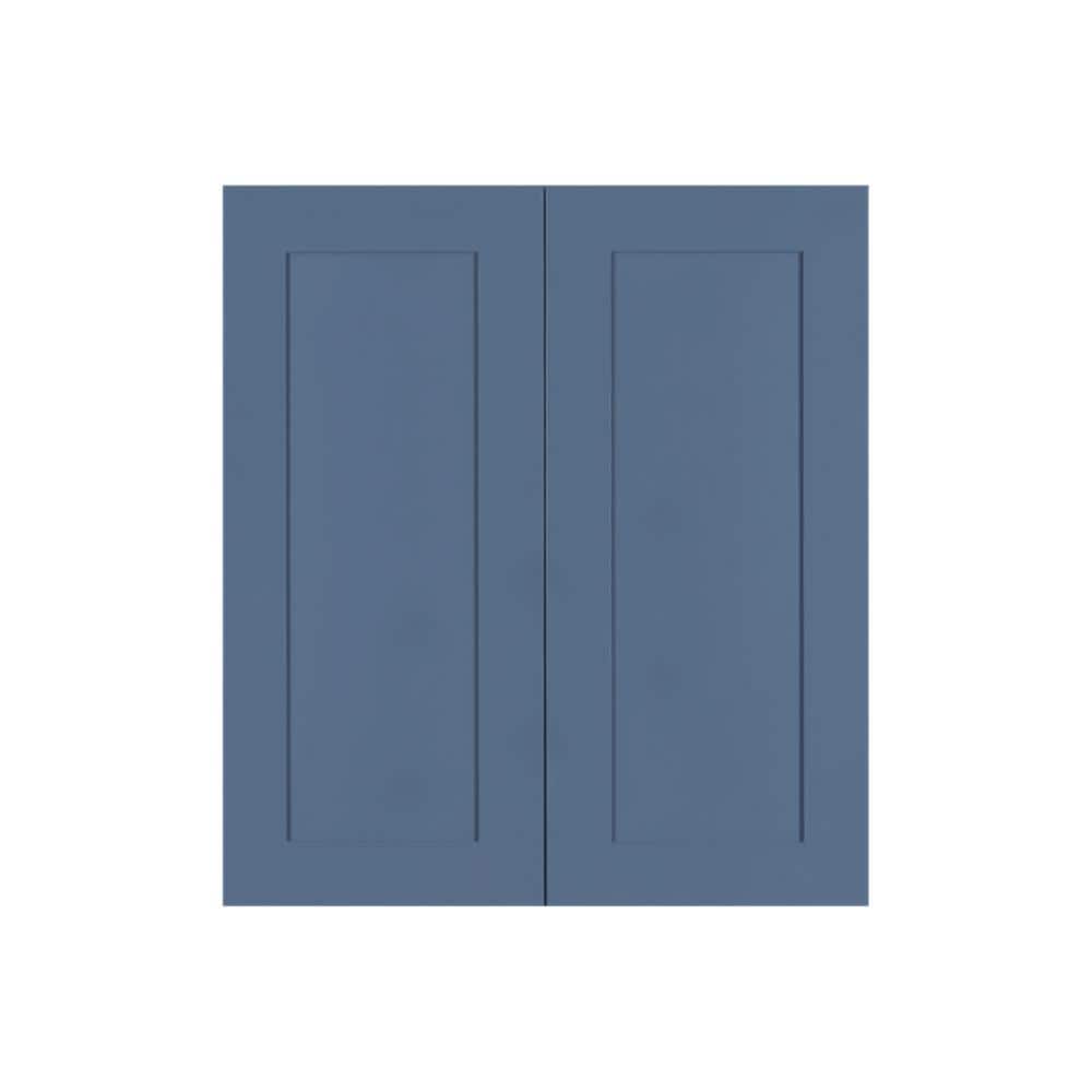 LIFEART Lancaster Blue Plywood Shaker Stock Assembled Wall