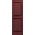 Builders Edge 14.75 in. x 51 in. Raised Panel Vinyl Exterior Shutters ...