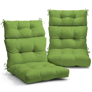 46 in. L x 22 in. W x 4 in. H Outdoor/Indoor High Back Patio Chair Cushion, Set of 2, Green