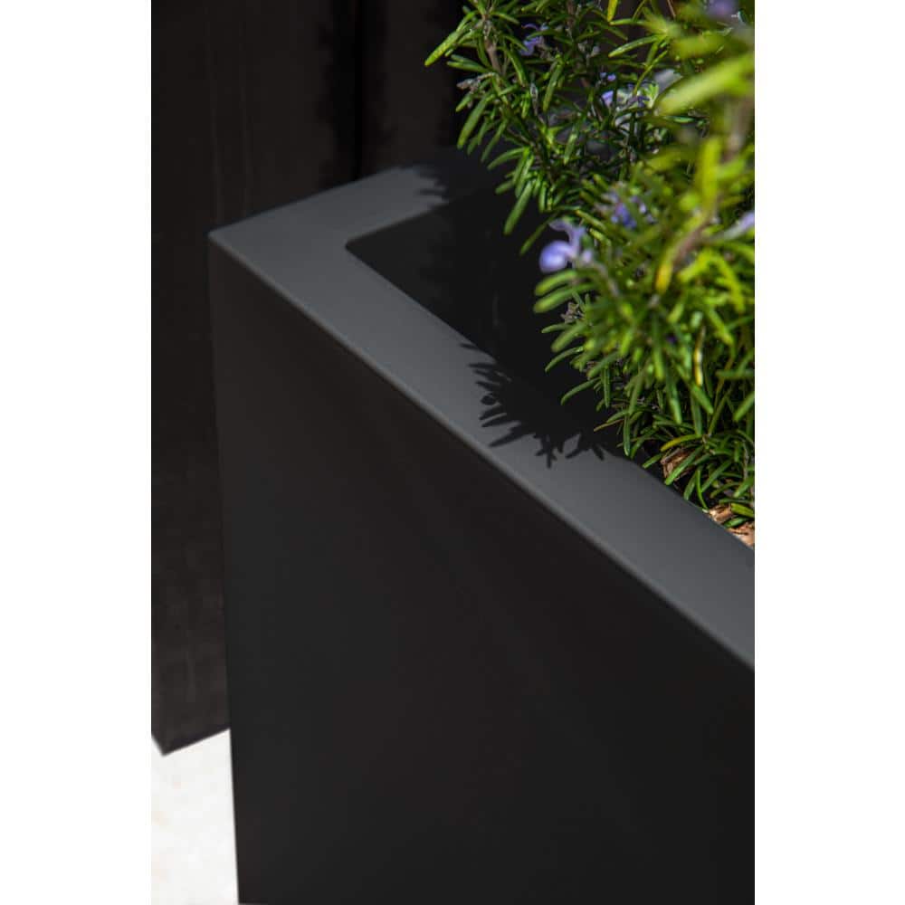 Veradek Black 22" Modern Square Plastic Planter