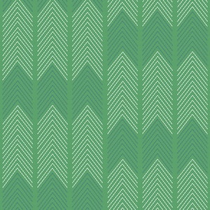 Nyle Green Chevron Stripes Wallpaper Sample