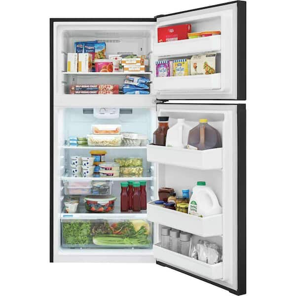 27.6 in. 13.9 cu. ft. Top Freezer Refrigerator in black, Energy Star