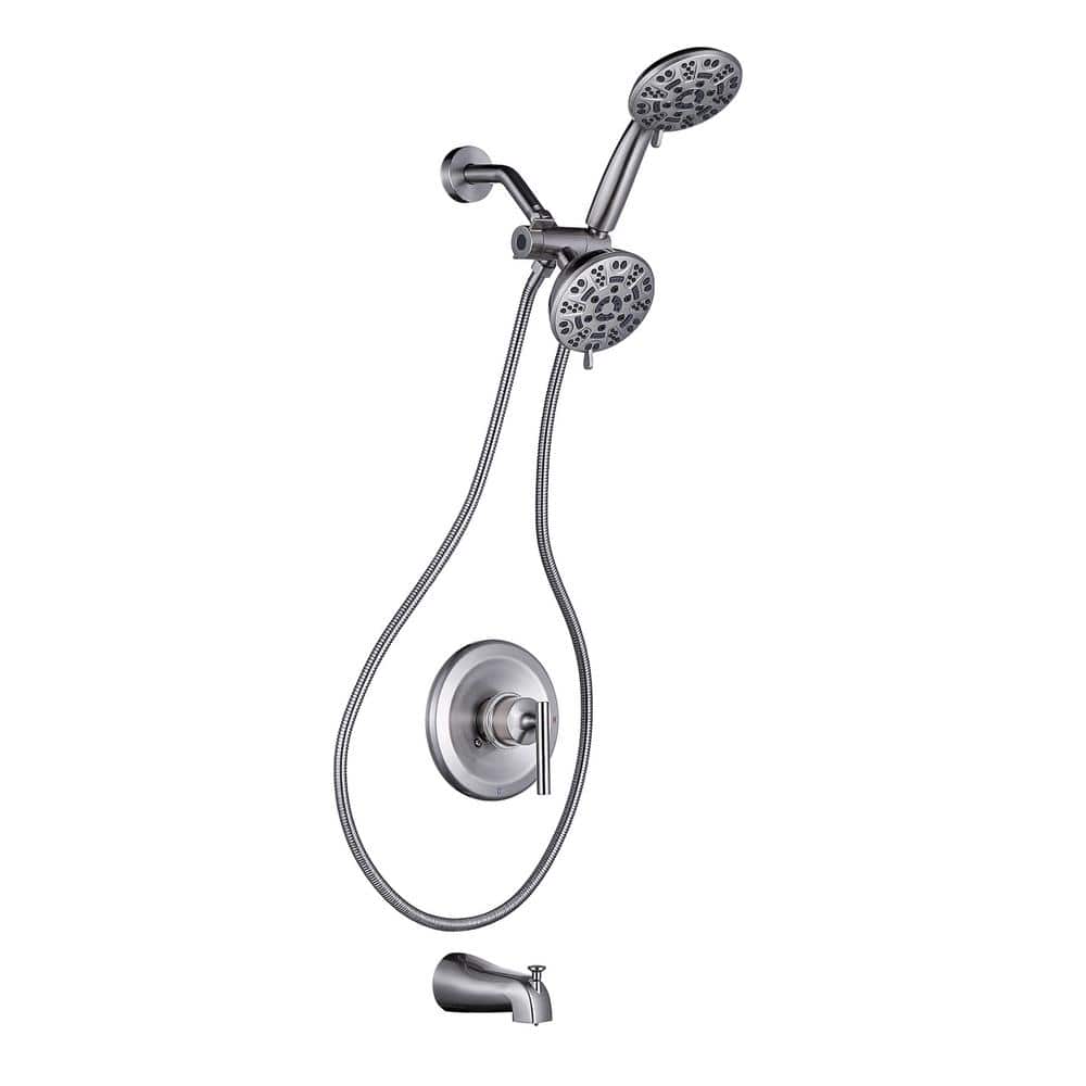 Brushed Nickel 7-Spray Wall Mounted Shower System with Handheld