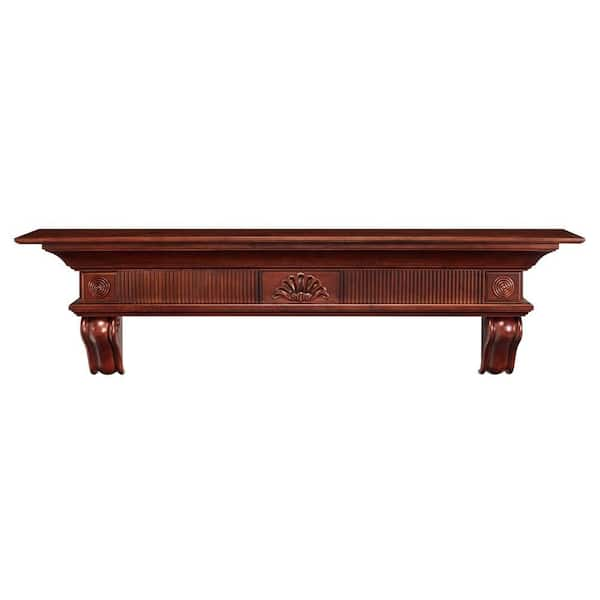 Pearl Mantels The Devonshire 6 ft. Cherry Distressed Cap-Shelf Mantel