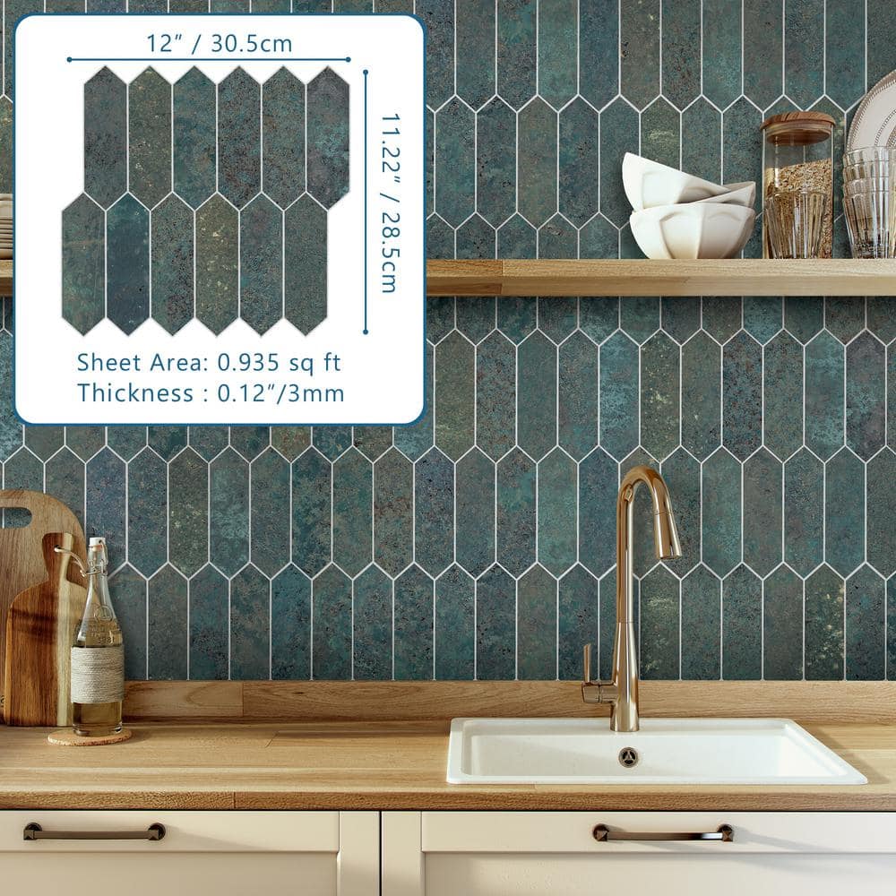 Bronze Hexagonal Stone Composite Peel & Stick Mosaic Tile