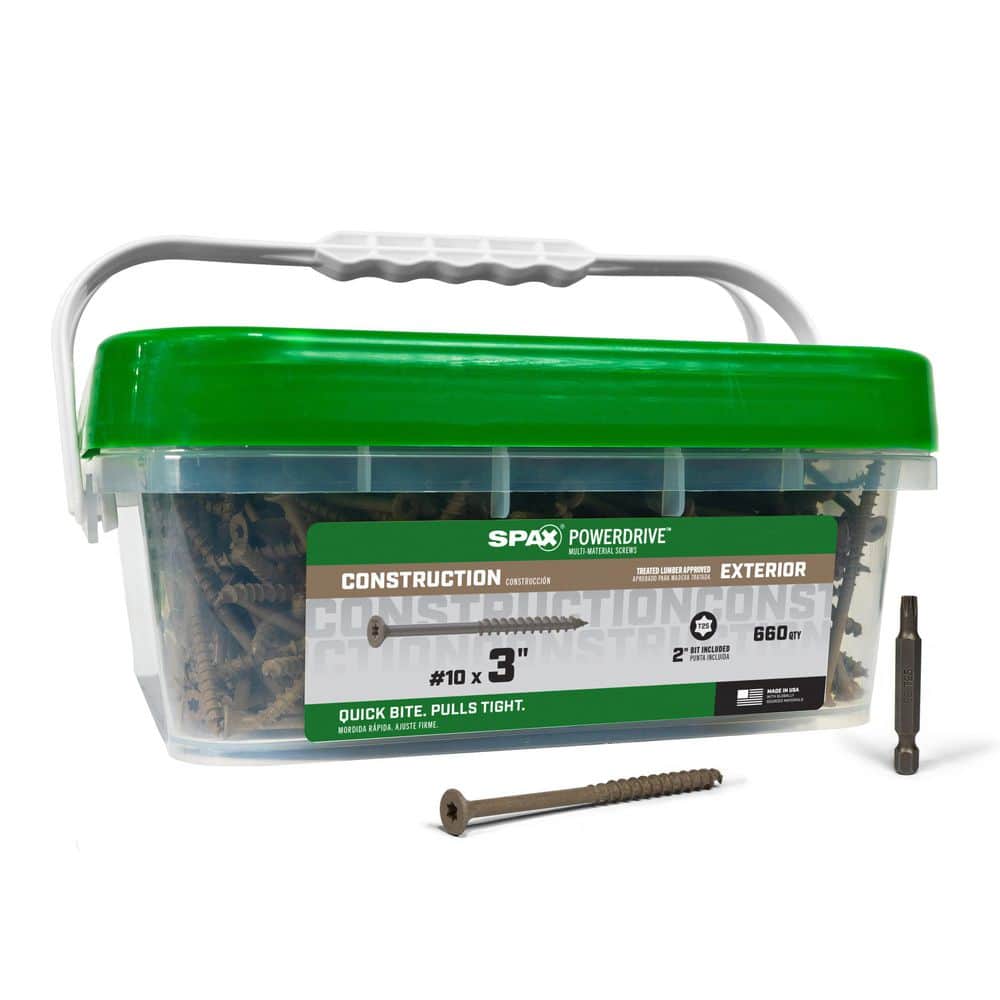 "#10 x 2-1/2 in. Tan PowerDrive Exterior T25 T-Star Flat Head Construction Screw (240-Piece)" price history on PriceWatchPro