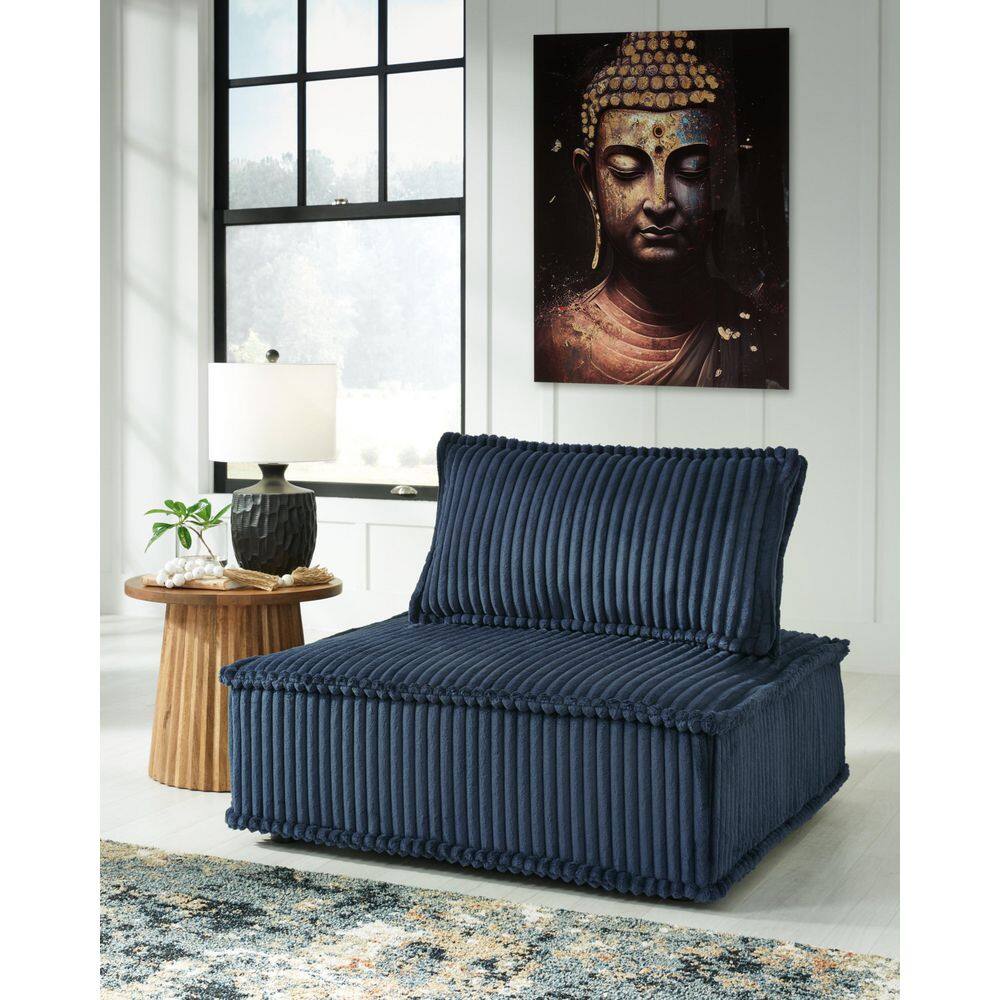 Navy Blue Polyester Modular Accent Chair