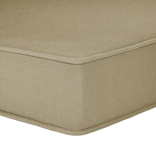 Haven Way 26-in x 23-in 2-Piece Tan Deep Seat Patio Chair Cushion