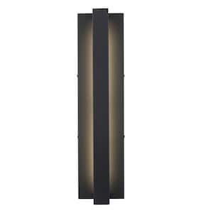 Archer 24 in. Black Integrated LED Outdoor Wall Light Fixture