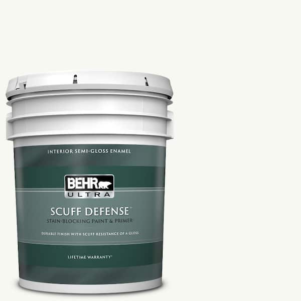BEHR ULTRA 5 gal. #PPU18-06 Ultra Pure White Extra Durable Semi-Gloss Enamel Interior Paint & Primer