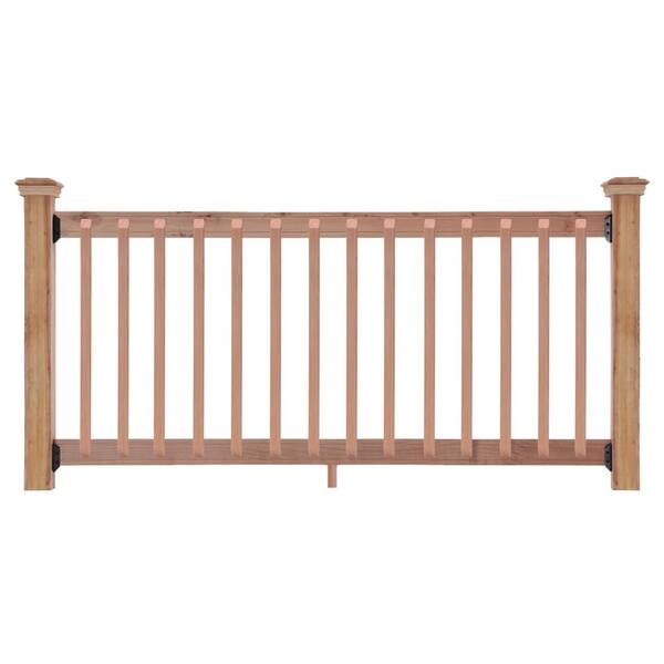 ProWood 6 ft. Redwood Rail Kit with B2E Balusters 447551 - The Home Depot