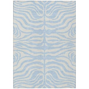 Chantille Machine Washable Indoor/Outdoor Abstract ACN1042 Sky 5 ft. x 7 ft. 6 in. Area Rug