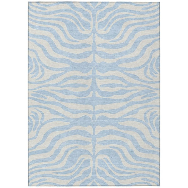 Addison Rugs Chantille Machine Washable Indoor/Outdoor Abstract ACN1042 Sky 8 ft. x 10 ft. Area Rug