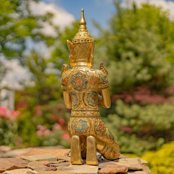 Zaer Ltd. International 20.5 in. Tall in Gold Polyresin