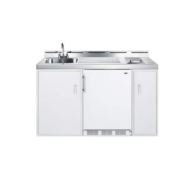 Summit Appliance 59.13 in. W Compact Kitchen in White