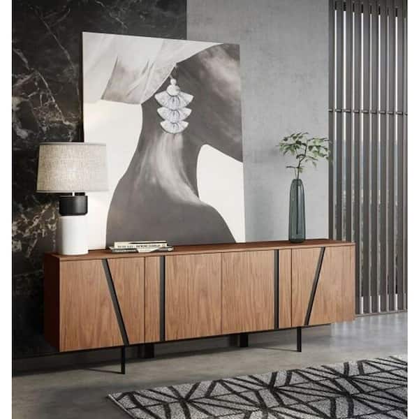 Mario Walnut Veneer 75 in. Buffet
