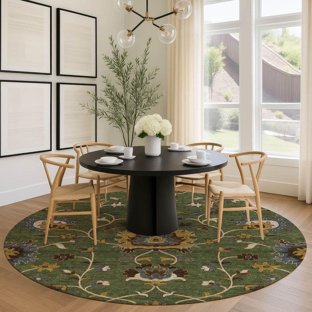 Best Machine Washable Rugs Round Addison Rugs Chantille Machine Washable Indoor/Outdoor Abstract ACN2290 ...