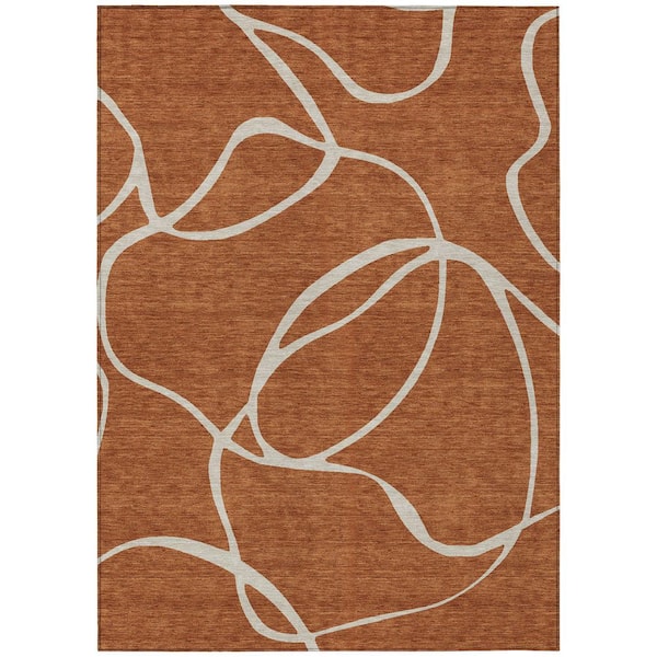 Addison Rugs Chantille Machine Washable Indoor/Outdoor Abstract ACN999 Paprika 2 ft. 6 in. x 3 ft. 10 in. Area Rug
