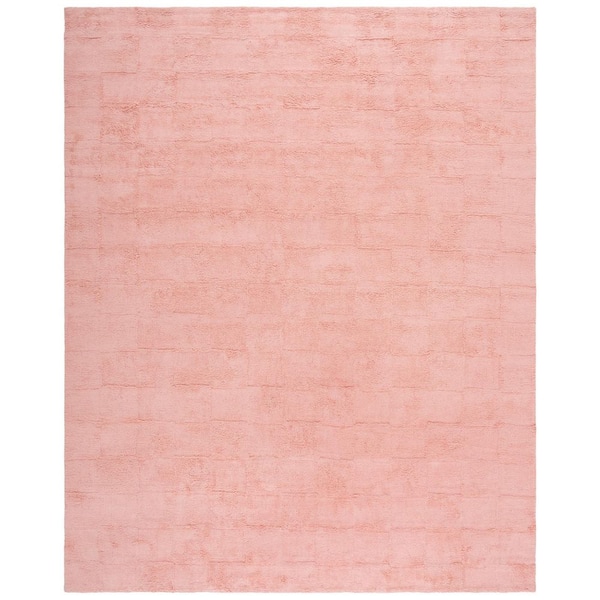 SAFAVIEH Easy Care Rose 8 ft. x 10 ft. High-Low Checkered Solid Area Rug