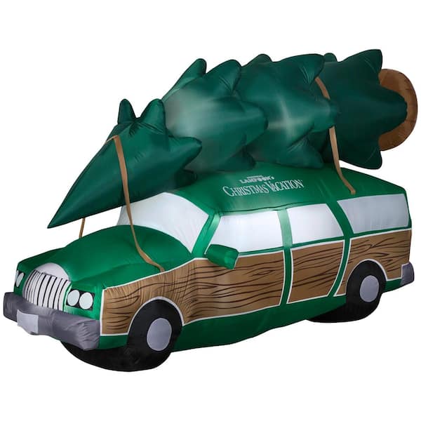 Unbranded 8 ft Pre-Lit LED National Lampoon's Christmas Vacation Station Wagon Christmas Inflatable
