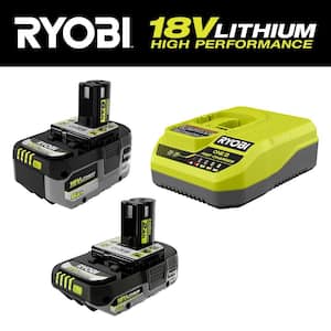 ONE+ 18V 6.0 Ah Lithium-Ion HIGH PERFORMANCE Battery and Charger Kit with ONE+ 18V 2.0 Ah HIGH PERFORMANCE Battery