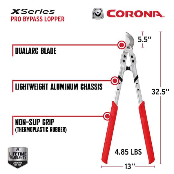 XSeries 2 - 1/4 in. Cut Capacity High Carbon Steel Blade With Non Slip Grips Bypass Lopper