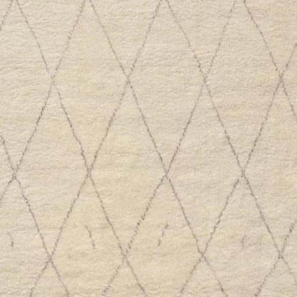 Casablanca Ivory 9 ft. x 12 ft. Geometric Silk and Wool Area Rug