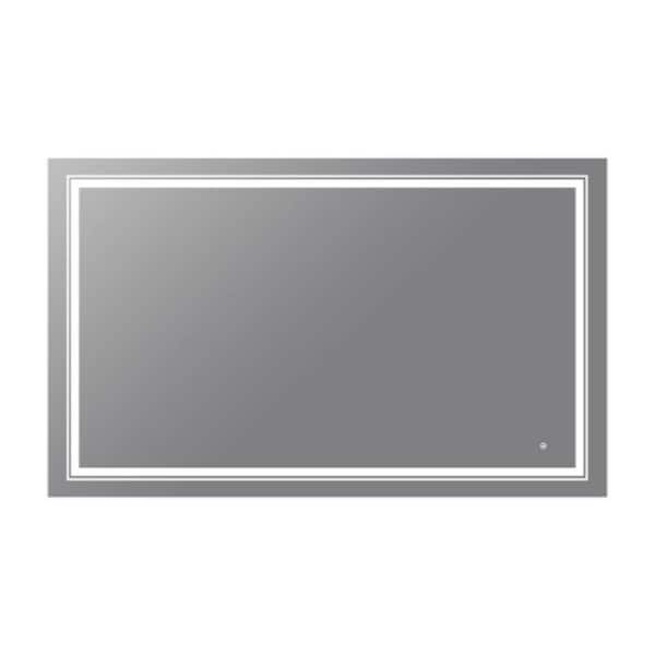 Unbranded 48 in. W x 24 in. H Rectangular Frameless LED Wall Mount Anti-Fog Modern Decorative Bathroom Vanity Mirror