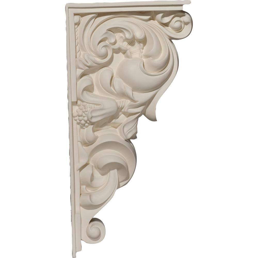 White Polyurethane Decorative Kent Corbel 3-5/8" x 8-5/8" x 17-1/4"