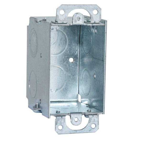 Raco 2 1 2 In Deep Gangable Switch Box With 1 2 And 3 4 In Ko S And Plaster Ears 503 The Home Depot