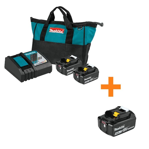 Makita 18V LXT Lithium-Ion Battery and Rapid Optimum Charger Starter Pack  (5.0Ah) BL1850BDC2 - The Home Depot