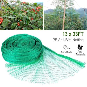 13 ft. x 33 ft. Garden Netting Heavy-Duty PE Anti Bird Netting Plants Fruits Tree Vegetables Protection Netting Net
