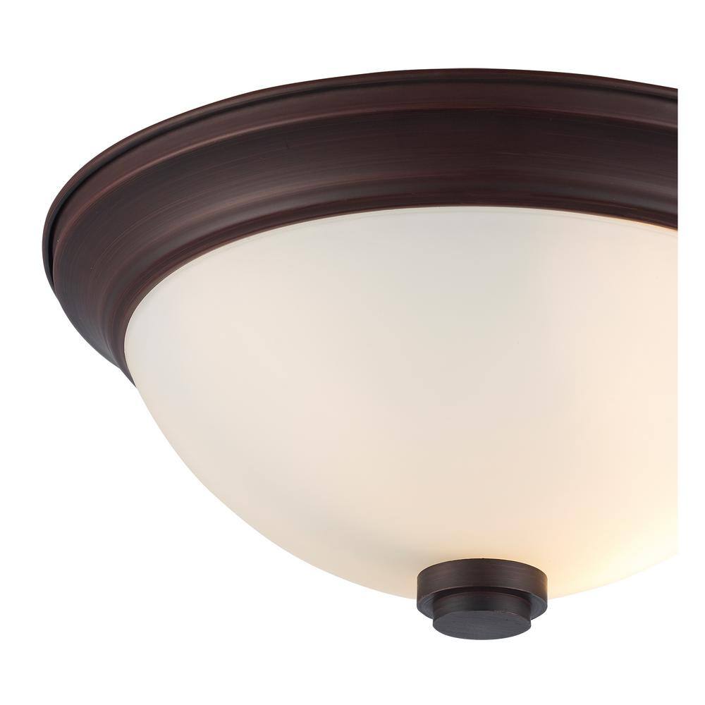 Mod Pod Rubbed Oil Bronze Glass Flushmount Light