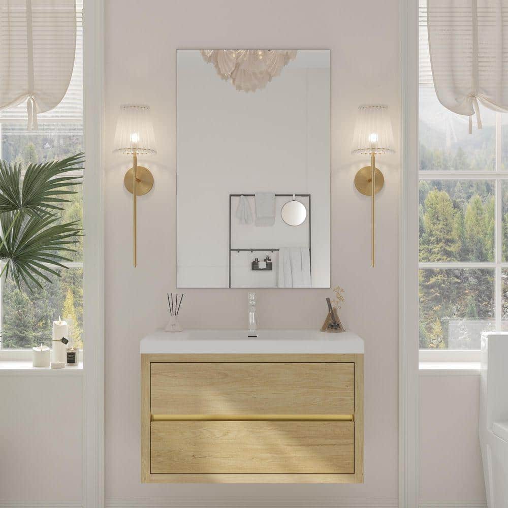 Aionor 36 in. W Single Sink Wall-Mounted Floating Bath Vanity