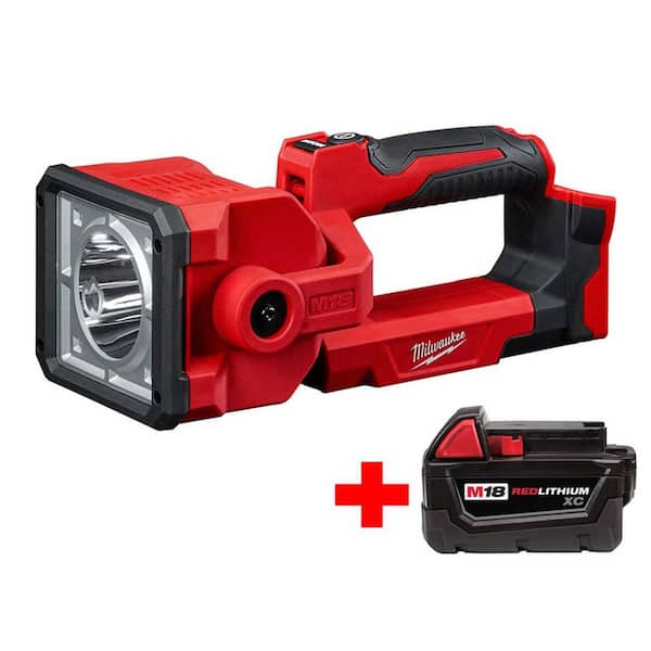 Milwaukee M18 18-Volt Lithium-Ion Cordless 1250-Lumen Search Light with M18 3.0Ah Battery