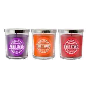 Fruit Stand Collection Scented Candles in 10 oz. Glass Jars (Set of 3)