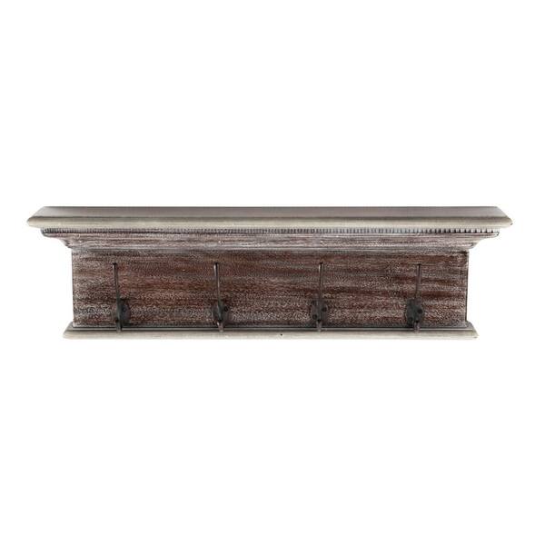 HomeRoots Charlie 27.56 in. Natural Wash Wall-Mounted with Shelf