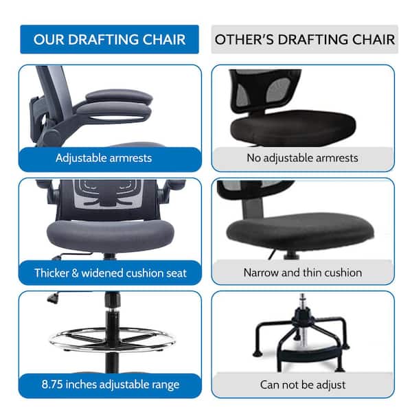 Furniture of America Legacy Regular Gray Mesh-Seat 3D Adjustable Armrest  Ergonomic Office Chair IDF-60392 - The Home Depot