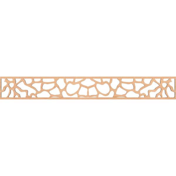 Ekena Millwork Rochester Fretwork 0.375 in. D x 46.5 in. W x 6 in. L Hickory Wood Panel Moulding